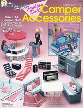 Plastic Canvas 11-1/2" Fashion Doll Barbie Camper Accessories Kitchen Patterns - $15.99