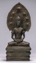 Statua di Buddha - Antico Thai Stile Bronzo Meditazione 66cm/66cm - £1,315.90 GBP
