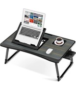 Lap Desk Table for Adults Serving Lap Bed Tray Folding Legs Cup Holder .... - £46.91 GBP