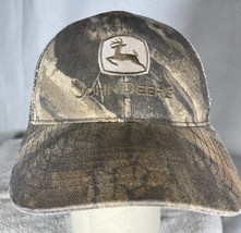 John Deere Camo Trucker Hat Cap Brown Adjustable One Size Snapback Style... - $13.98