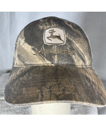 John Deere Camo Trucker Hat Cap Brown Adjustable One Size Snapback Style... - $13.98