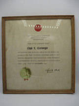 Coca-Cola Production School for Bottlers Certificate 1947 Vintage Atlanta GA - £15.39 GBP