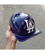 Motorcycle Helmet Baseball Cap  fiberglass custom Helmet blue and white LA - $168.00