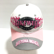 Pink Hat Cap BIKE WEEK Motorcycle Daytona Beach Florida Embroidered Womens Jewel - £22.37 GBP