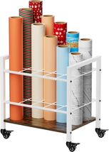 Heavy-Duty Metal Rolling File Organizer with 15 Storage Slots &amp; Adjustab... - $87.07