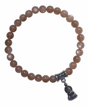 Peach Moonstone Bracelet - Emotional Healing (LXBMNPEACH6SR) - £87.89 GBP