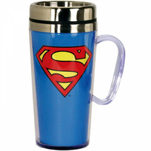 Superman Symbol Travel Mug Blue - £18.08 GBP