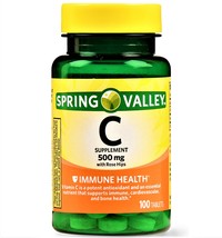 Spring Valley Vitamin C with Rose Hip 500mg 100 Tablets (Exp 05/24) - £10.06 GBP