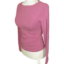 OGL Eco Mousse Rose Side Ruched Long Sleeve Boat Neck Brami Bra Top Size... - $24.99