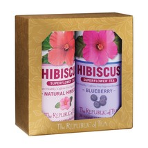 The Republic of Tea - Natural Hibiscus &amp; Blueberry Hibiscus Gift - £12.71 GBP