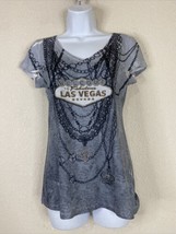 MGM Resorts Womens Size S V-neck &quot;Las Vegas&quot; Chains T-shirt Short Sleeve - £5.78 GBP