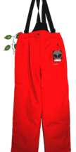 Biting Red Men Insulated Padded Overalls Suspenders Skiing Pants Size US 36 - £72.84 GBP