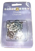 Celebrate It Baby Shower Charms Silver Baby Feet Footprints 20 Pieces - £3.13 GBP