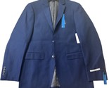 Perry Ellis Men&#39;s Portfolio Slim-Fit Stretch Suit Jacket in Blue Pindot-36R - £39.50 GBP