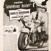 1949 Harley Davidson Hydra-Glide Motorcycle Advertisement Automobilia Vt... - €21,60 EUR