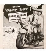 1949 Harley Davidson Hydra-Glide Motorcycle Advertisement Automobilia Vt... - €21,44 EUR
