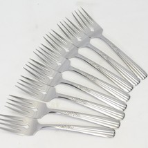 Oneida Fluted Rose Salad Forks Thor 6-1/4&quot; Stainless  Lot of 8 - $13.71