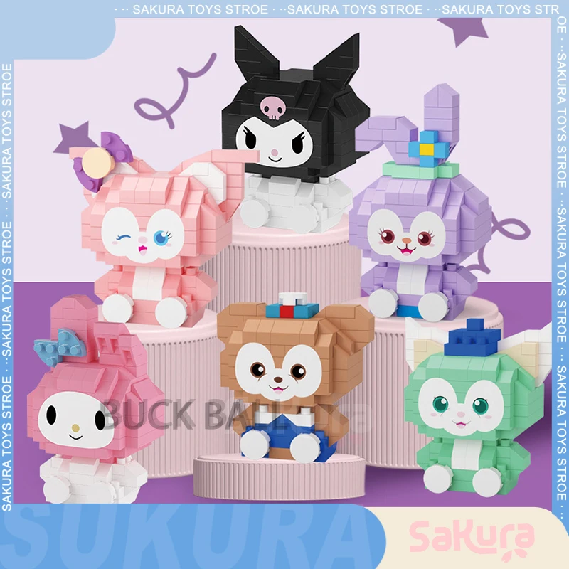 My Melody Building Blocks Hello Kitty Melody Cartoon Animal Doll Sanrio Anime - £8.27 GBP+
