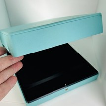 Large Tiffany &amp; Co Necklace Storage Presentation Box in Blue Leather Lux - £391.45 GBP