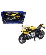 2016 Yamaha YZF-R1 Yellow Motorcycle Model 1/12 by New Ray - $92.52 CAD