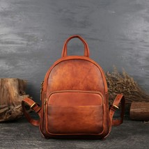 Vintage Leather Large Capacity Women Backpack 2022 New High Quality Cowhide Shou - £113.22 GBP