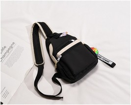 Women Backpack Fashion Small Fresh Student Nylon Cloth Chest Bag INS Versatile S - £21.80 GBP