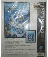 Dimensions Counted Cross Stitch THE DOLPHINS DOMAIN Dolphin Sea Blue Fis... - £22.44 GBP