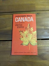 Vintage 1965 Highway Map Canada And Northern United States Travel Brochure - £11.34 GBP