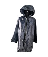 Banana Republic Black Rain Hooded Coat Full Zip Metal Clasp XS Nylon  Co... - $130.34 CAD