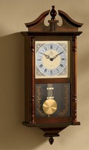 Goldtone Pendulum Wood Wall Clock-Ready To Hang On Your Wall  - £173.40 GBP