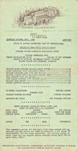 BERKELEY CALIFORNIA~HOTEL CLAREMONT~1945 LUNCHEON MENU - $6.11