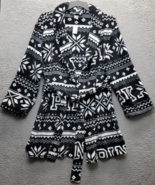 PINK Victoria&#39;s Secret Bath Robe Womens Medium Multi Snowflake Fleece Ti... - $46.98 CAD