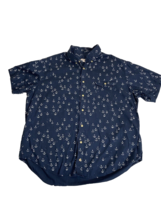 Merona Men&#39;s XXL Shirt Button Up Short Sleeve, Nautical Fishing Boating ... - $12.19