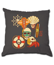 skull everywhere on beach Pillow (Cover and Pillow Included) - £17.10 GBP+