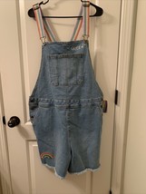 Take Pride x Target Women&#39;s Blue Denim Bib Overall Shorts Choose Your Size - $22.80+