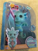 Fingerlings Baby Dragon NOA w/ 40 Sounds Teal Blue Glitter WowWee Wearable Pets - £16.07 GBP