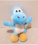 Yoshi Plush Super Mario Bros. Keychain Blue 5 inch 2012 Nintendo San-Ei Co. - $9.85