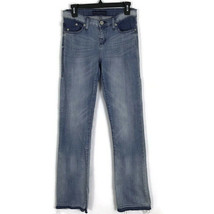 Rock &amp; Republic Womens Jeans Size 4M Kasandra Light Wash Raw Hem Stretch Denim - £24.43 GBP