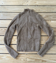 babaton NWOT women’s fuzzy pullover sweater size 2XS tan i2 - $32.08
