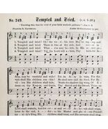 1883 Gospel Hymn Tempted And Tried Sheet Music Victorian Religious ADBN1jjj - $19.99