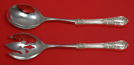 America Victorian by Lunt Sterling Silver Salad Serving Set Pierced Cust... - $132.76