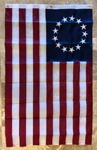 Betsy Ross Flag Sewn Emb 2x3 Feet American Usa Brass Grommets Usa 1776 Cotton Us - £28.44 GBP