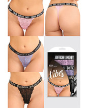 &#39;vibes Bitch 3 Pack Lace Panty Assorted Colors O/s - £25.15 GBP