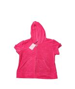 Juicy Couture Terry Cloth Short Sleeve Zip Up Hoodie Jacket XL - $34.65