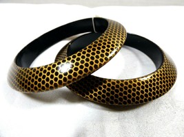 Nordstrom set of 2 fashion bangle bracelets honeycomb pattern  - £14.22 GBP