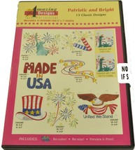 Amazing Designs Patriotic And Bright Embroidery Designs CD, ADC-231 - $18.95