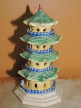 Miniature Mud Pagoda 4.75&quot;+ Mudman Bonsai Village Chinese garden vintage mudman - £42.35 GBP