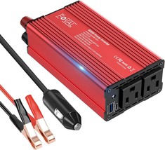 Foval 600W Power Inverter 12V Dc To 110V Ac Car Plug Adapter Outlet Conv... - $41.94