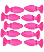 10 Qty  - 3.5&quot; Ribbed Pink Anal Plug Silicone - £29.23 GBP
