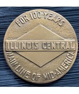 1951 Rare Bronze Medal For 100th Anniversary Of Illinois Central Main Li... - £53.47 GBP